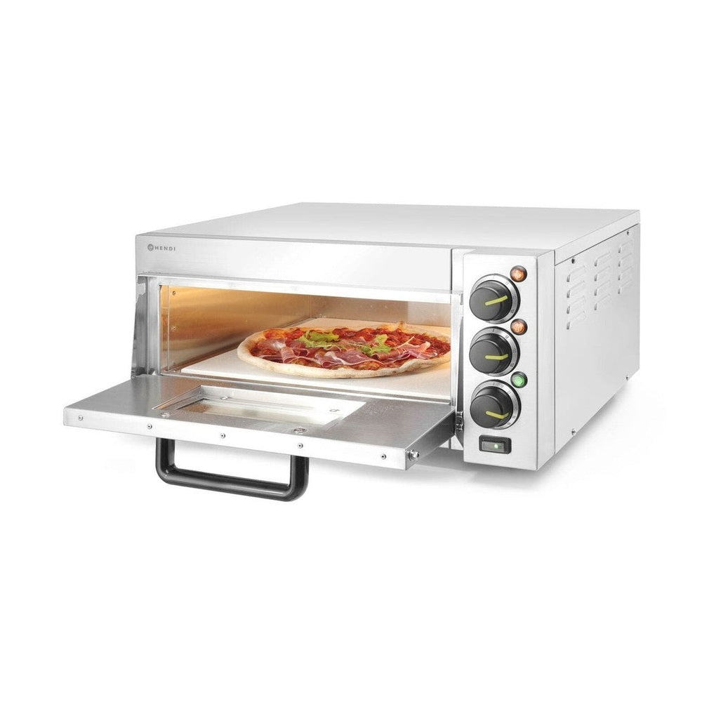HENDI Pizzaofen kompakt – 1 Pizza Ø 35 cm, 2000 W, Schamottboden HENDI