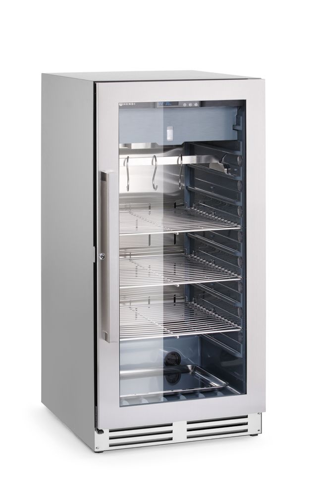 HENDI Fleischreifeschrank 233 L – Glastür, UVC-Lampe, Salzschale