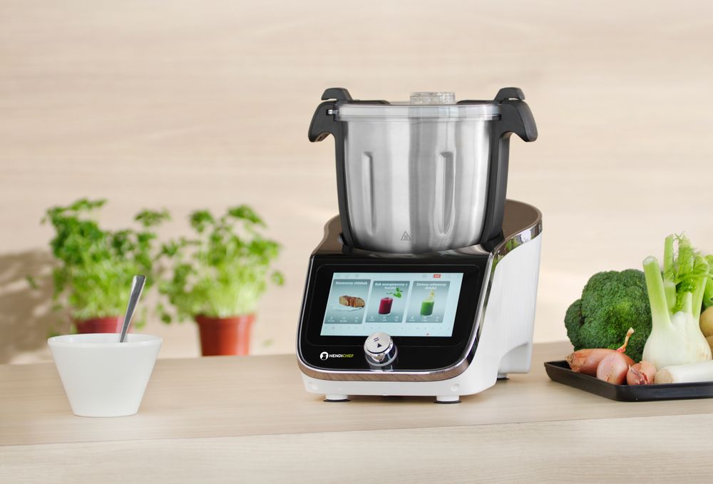 HENDI Küchenmaschine HENDICHEF Weiss – 3 l, mit Dampfgar-Set