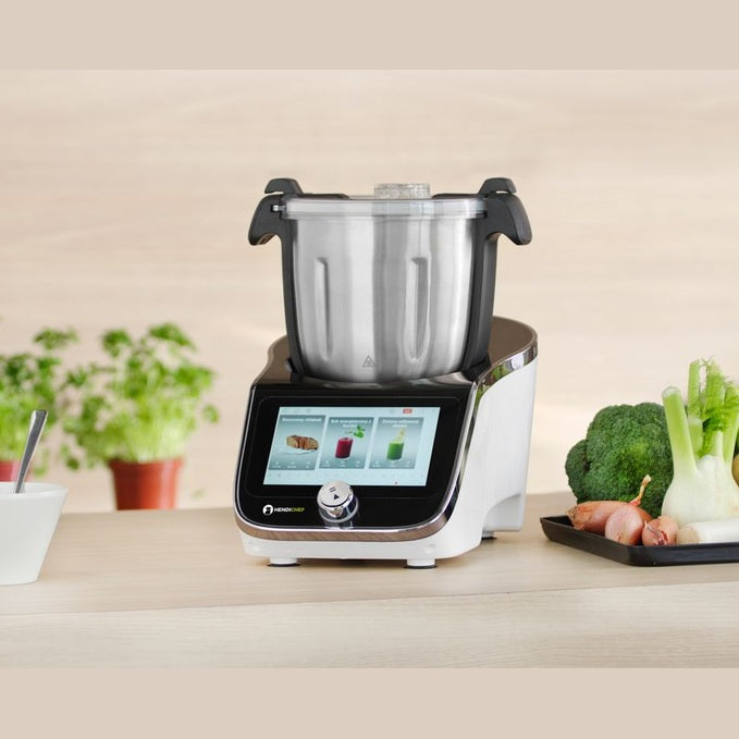 HENDI Küchenmaschine HENDICHEF Weiss – 3 l, mit Dampfgar-Set