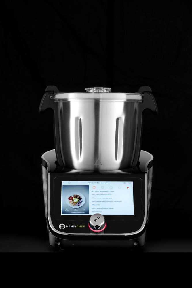 HENDI Küchenmaschine HENDICHEF Schwarz – 3 l, mit Kochfunktion