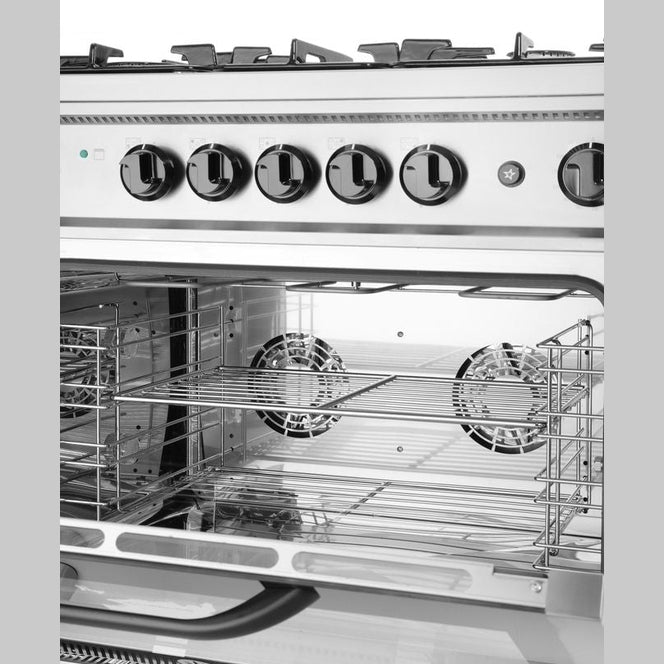 HENDI Gasherd Kitchen Line – 5 Kochfelder mit Elektroofen, 14,3 kW HENDI