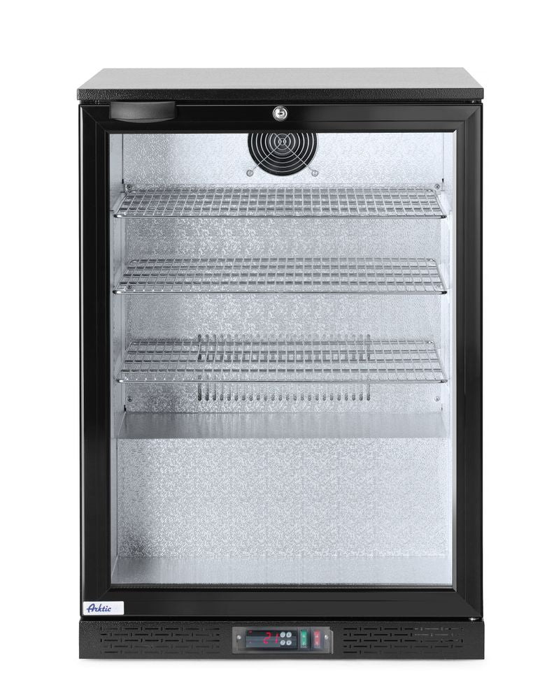 Arktic Bar-Kühlschrank 1-türig 105 l – Schwarz, Alu-Innenraum