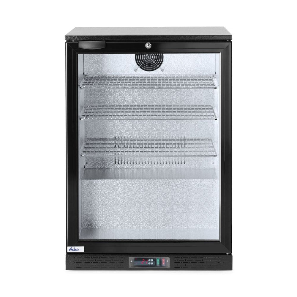Arktic Bar-Kühlschrank 1-türig 105 l – Schwarz, Alu-Innenraum