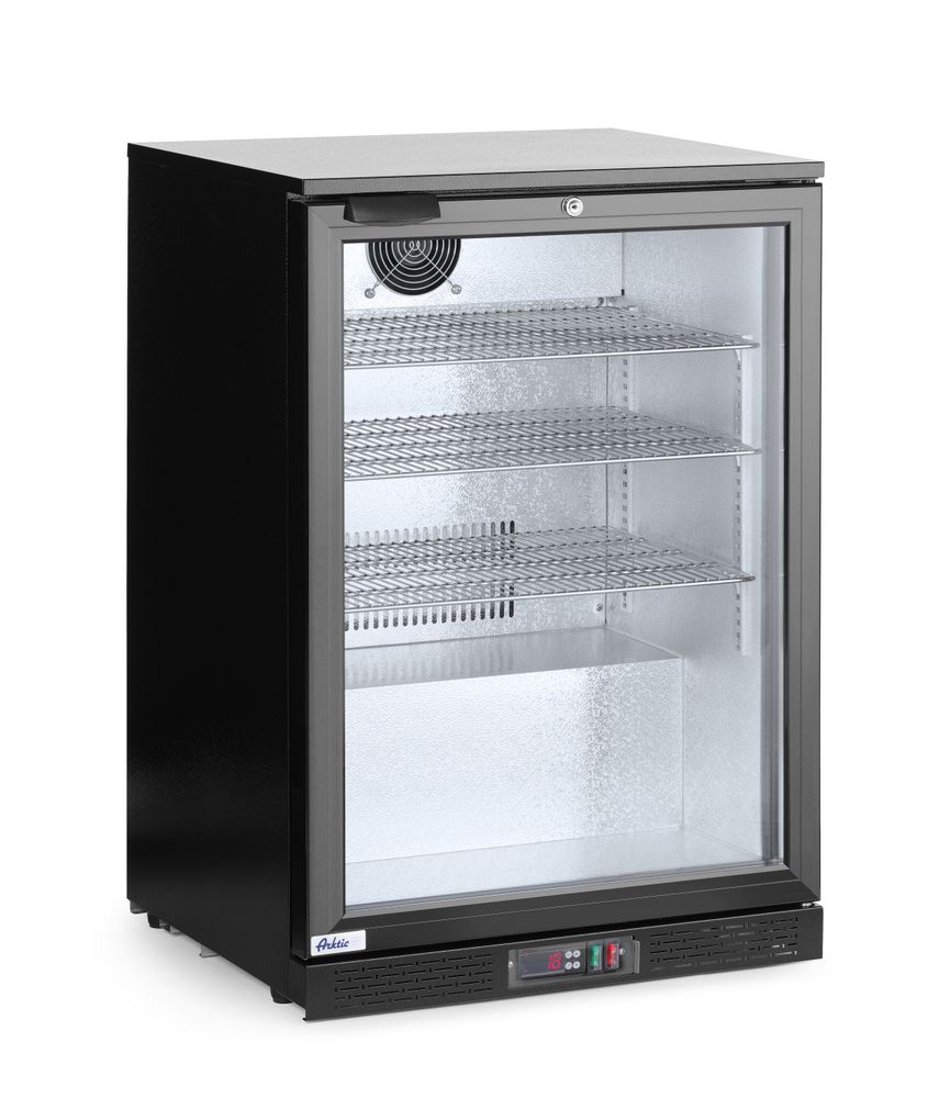 Arktic Bar-Kühlschrank 1-türig 105 l – Schwarz, Alu-Innenraum