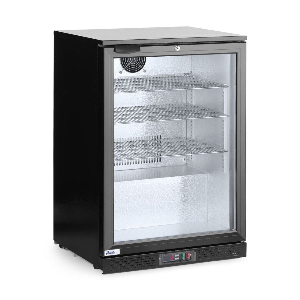 Arktic Bar-Kühlschrank 1-türig 105 l – Schwarz, Alu-Innenraum