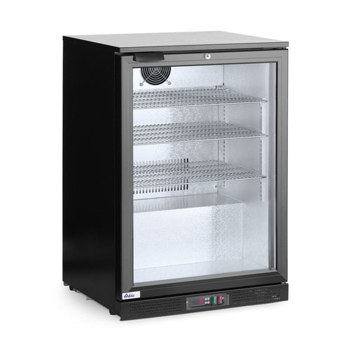 Arktic Bar-Kühlschrank 1-türig 105 l – Schwarz, Alu-Innenraum