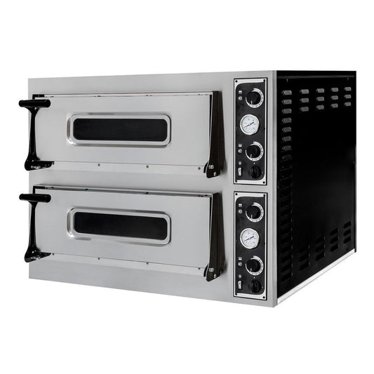 Pizzaofen Basic 44, HENDI, 2 Kammern, 400V/9400W, 975x930x H 742mm HENDI