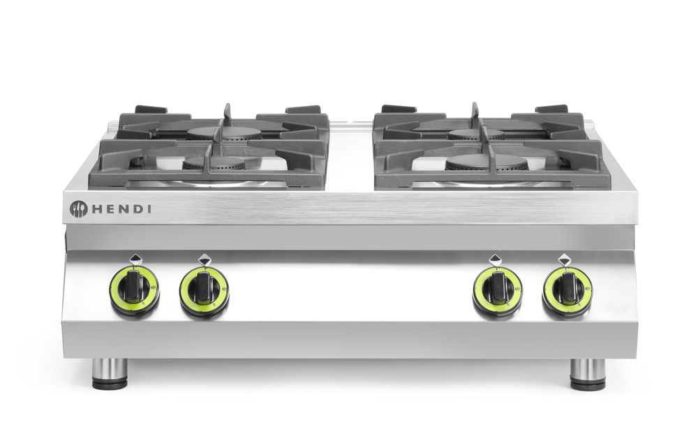HENDI Gasherd Kitchen Line – 4 Kochfelder Table-Top, 19 kW