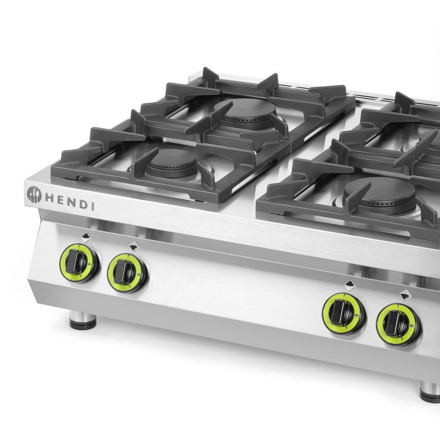 HENDI Gasherd Kitchen Line – 4 Kochfelder Table-Top, 19 kW HENDI