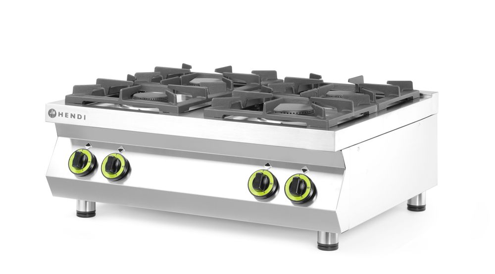 HENDI Gasherd Kitchen Line – 4 Kochfelder Table-Top, 19 kW