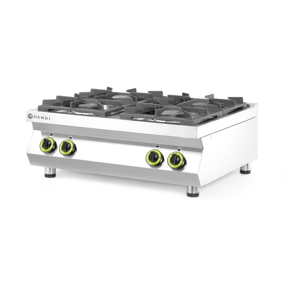 HENDI Gasherd Kitchen Line – 4 Kochfelder Table-Top, 19 kW HENDI