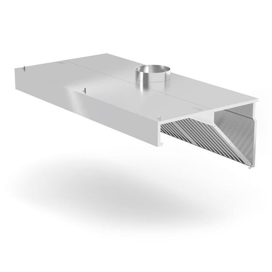 Wandmontierte Dunstabzugshaube, abgewinkelt, HENDI, Profi Line, ohne Beleuchtung, 1200x700x H 450mm HENDI