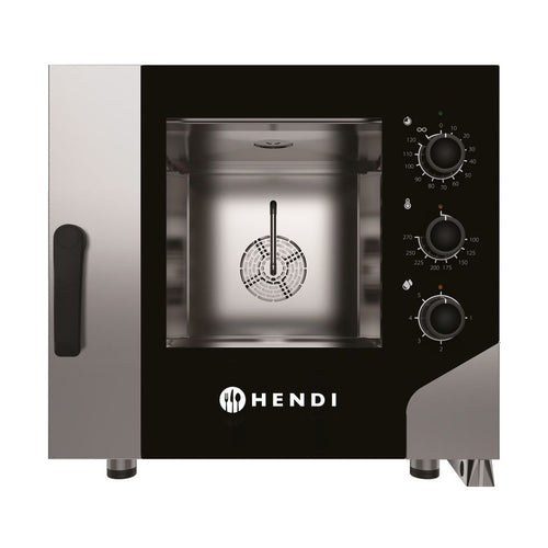 HENDI Konvektionsdampfgarer CONTROL 5 × GN 1/1 – 7,8 kW, Drehknöpfe