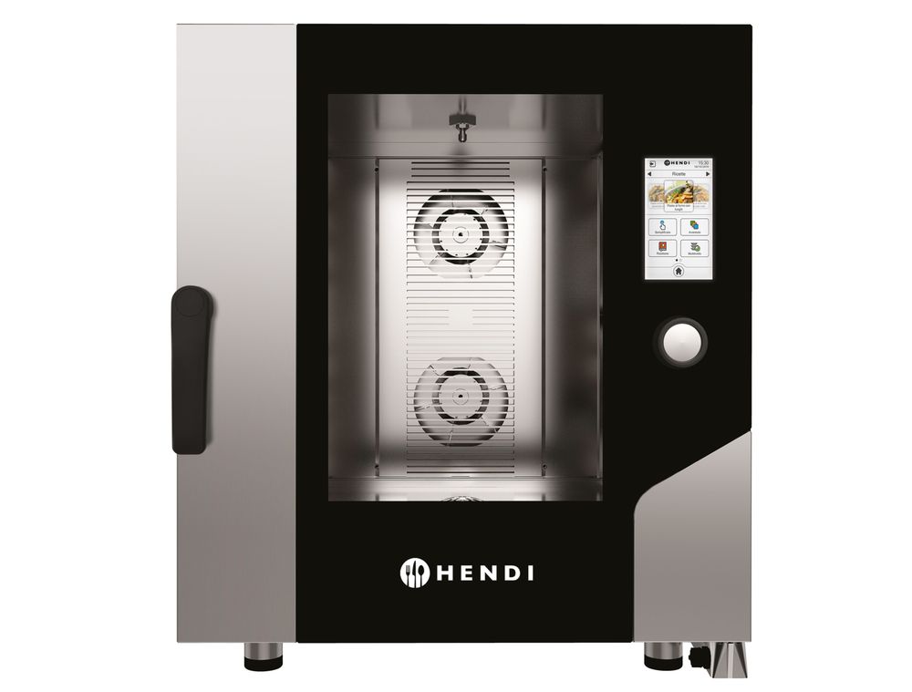 HENDI Konvektionsdampfgarer Touch 7 × GN 1/1 – 500 Rezepte, WLAN