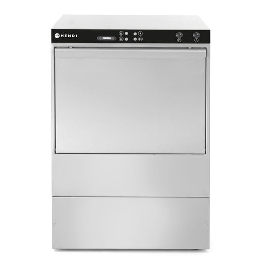 Geschirrspüler 50x50 - elektromechanische Steuerung, HENDI, mit Laugenpumpe, 400V/6600W, 576x645x H 837mm HENDI