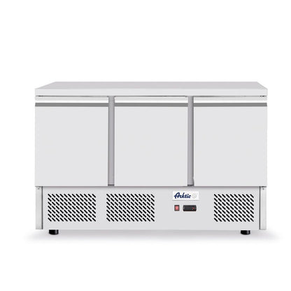 Kühltisch, dreitürig Kitchen Line 380L, Arktic, 230V/220W, 1375x700x H 890mm Arktic