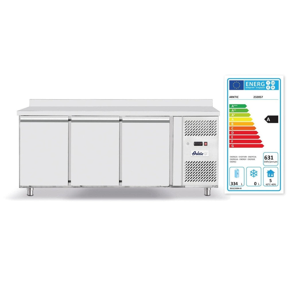 HENDI Kühltisch Profi Line dreitürig – 420 L, GN 1/1, Serie 700 Arktic
