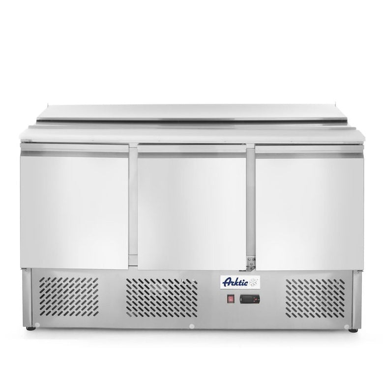 Arktic Saladette dreitürig 380 L – 4 × GN 1/1, Umluftkühlung Arktic