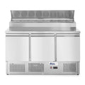 Arktic Saladette dreitürig mit Aufsatzvitrine – 380 L, 8 × GN 1/6 Arktic