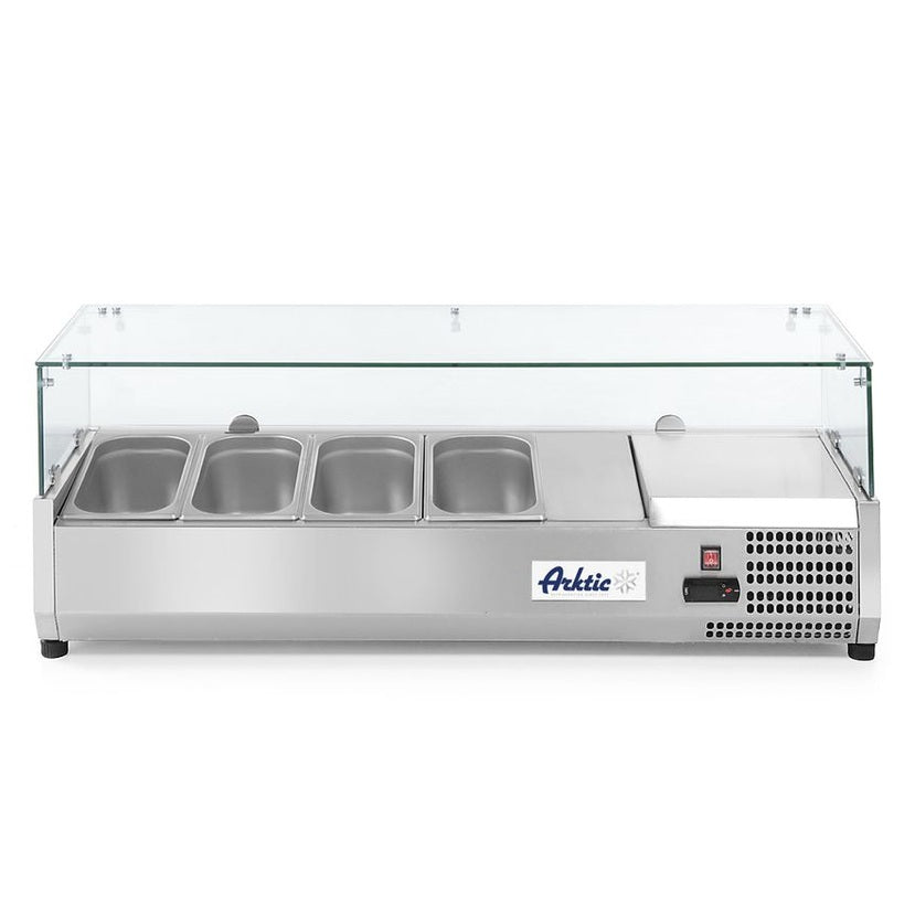 Aufsatz-Kühlvitrine Gastronorm 1/3, Arktic, 7x GN 1/3, 230V/180W, 1605x420x H 460mm Arktic