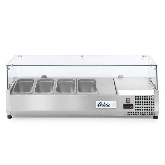Aufsatz-Kühlvitrine Gastronorm 1/3, Arktic, 6x GN 1/3, 230V/180W, 1405x420x H 456mm Arktic