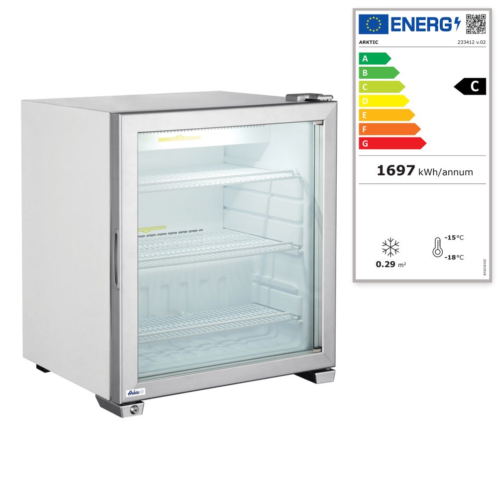 HENDI Aufsatz-Gefrierschrank Arktic 90 L – abschliessbar, LED Arktic