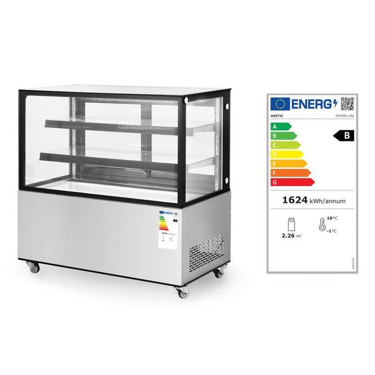 Kühlvitrine mit 2 Regalen, Arktic, 410L, 230V/490W, 1224x677x H 1230mm Arktic