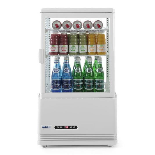Aufsatz-Kühlvitrine 58 Liter, Arktic, Weiß, 230V/170W, 452x406x H 830mm Arktic