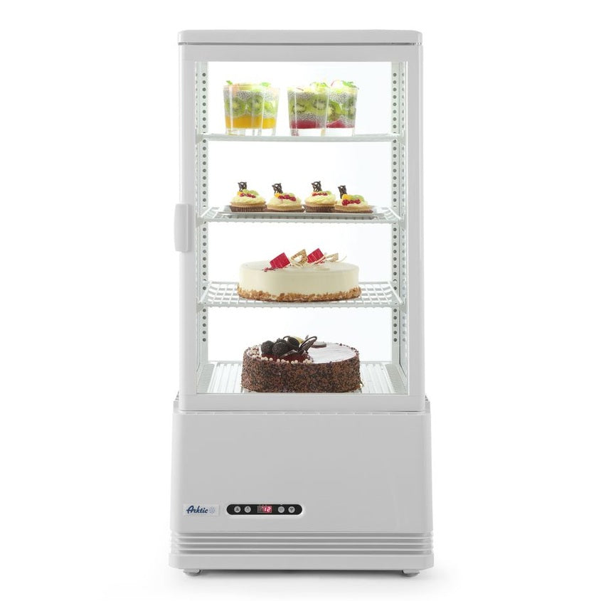 Arktic Aufsatz-Kühlvitrine 78 L, Weiss – Inverter, 2 bis 6 °C Arktic