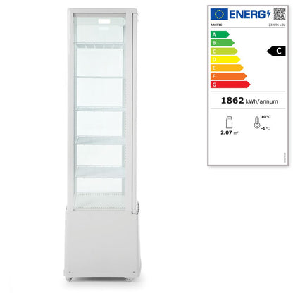 Kühlvitrine 270 Liter, Arktic, weiß, Weiß, 230V/290W, 550x520x H 1870mm Arktic