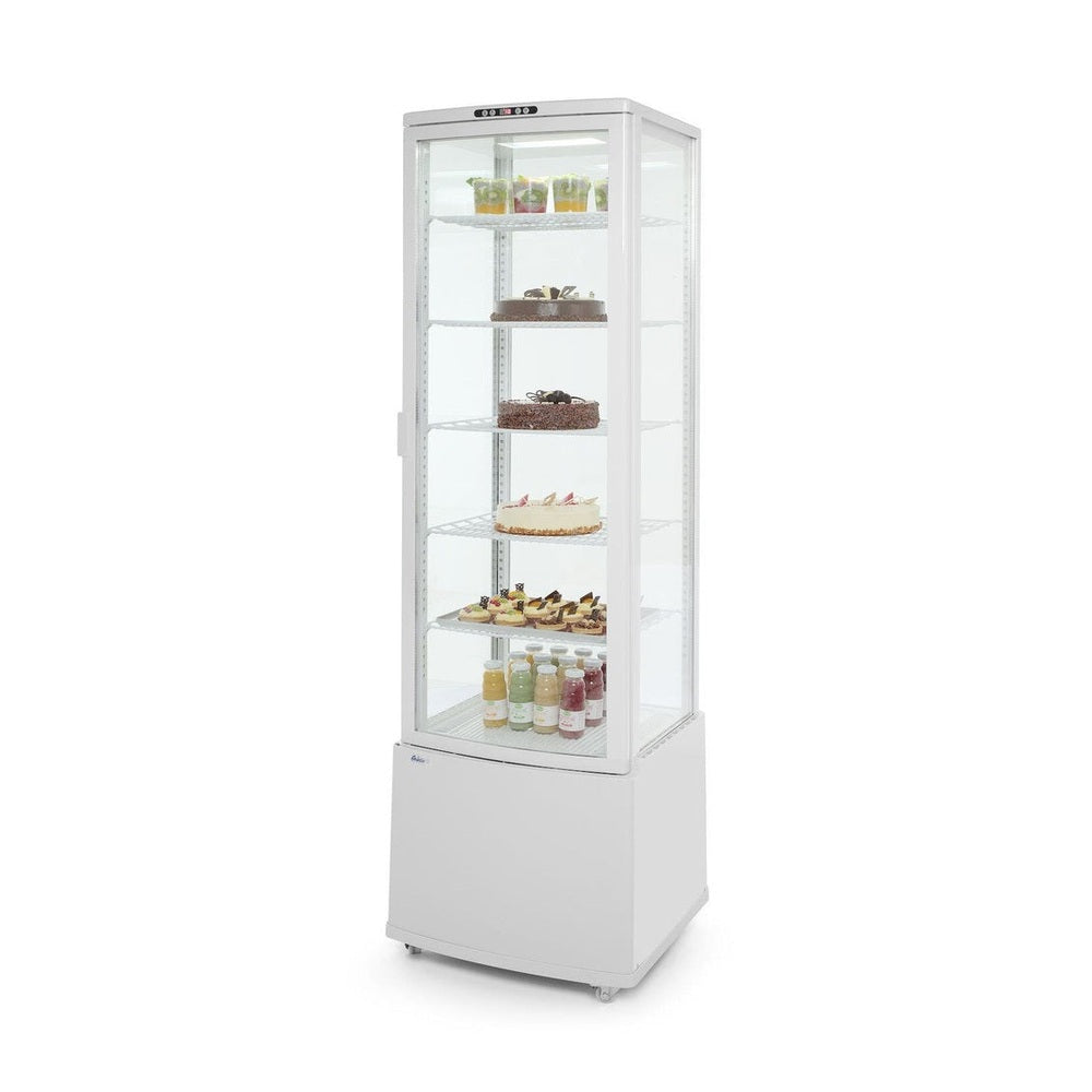 Arktic Kühlvitrine 270 L, Weiss – 5 Etagen, 0 bis 6 °C, rollbar Arktic