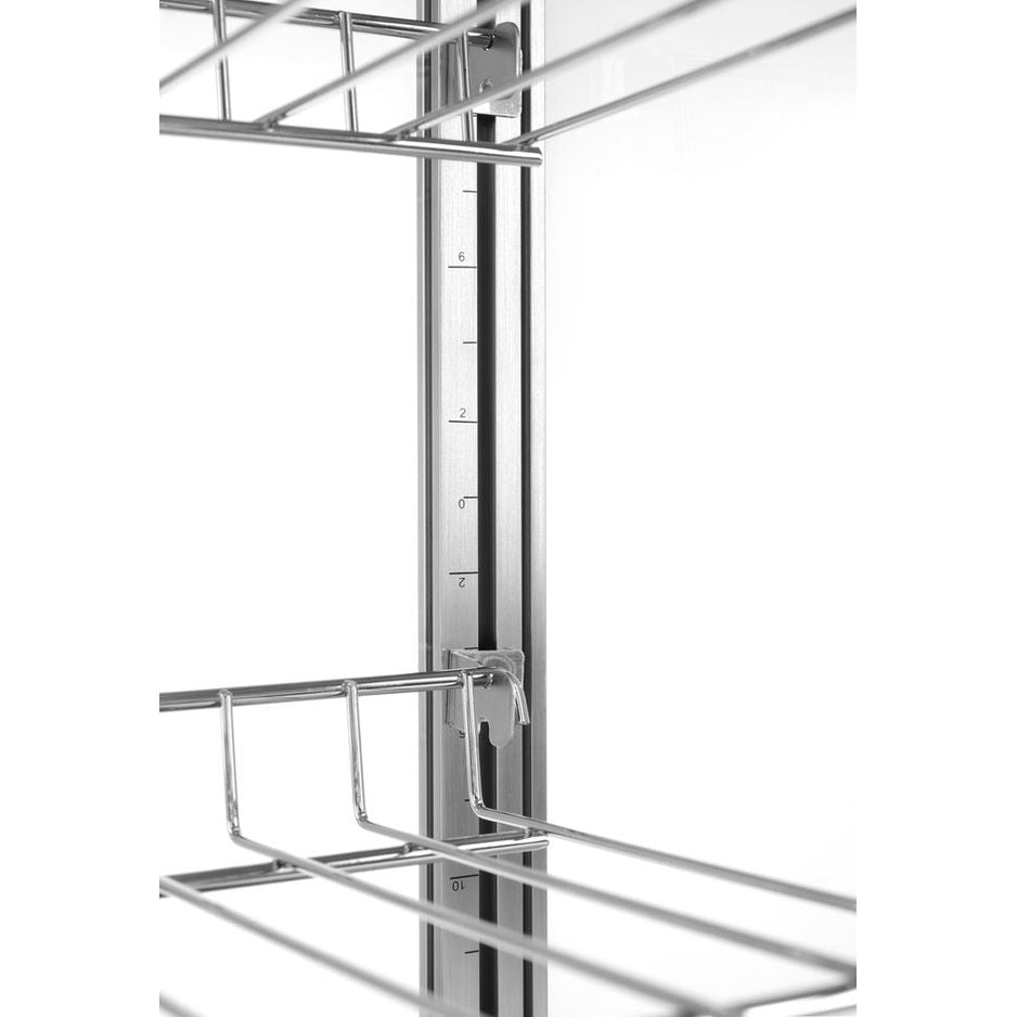 HENDI Warmhaltevitrine – 97 L, 800 W, mit Werbebox HENDI