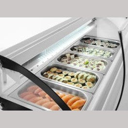 Sushi-Vitrine 5x GN 1/3, Arktic, 230V/160W, 1307x445x H 327mm Arktic