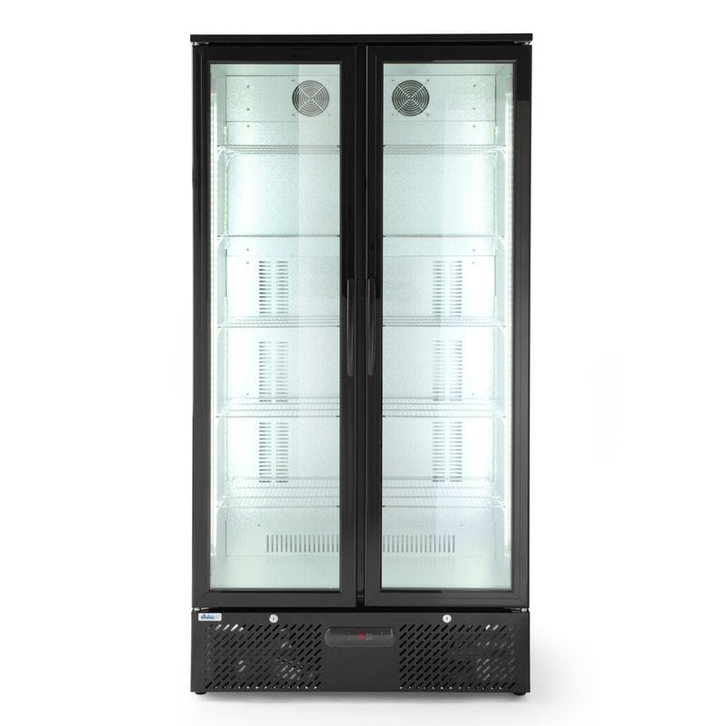 Arktic Backbar-Kühlschrank mit 2 Türen – 384 L, Schwarz Arktic