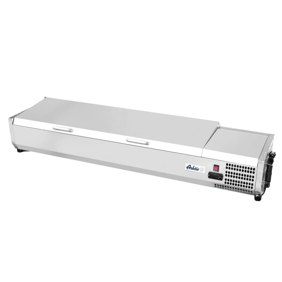 Aufsatz-Kühlvitrine Gastronorm 1/3, Arktic, 7x GN 1/3, 230V/180W, 1605x420x H 630mm Arktic