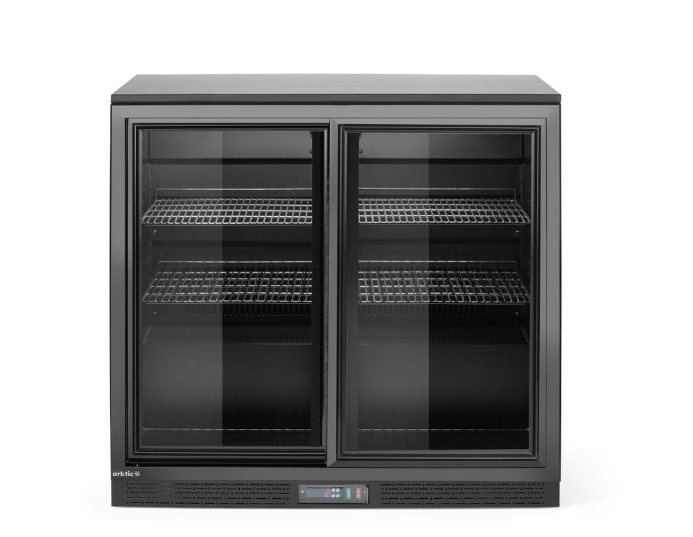 Arktic Bar-Kühlschrank 2 Schiebetüren 158 l – Schwarz, pulverbeschichtet