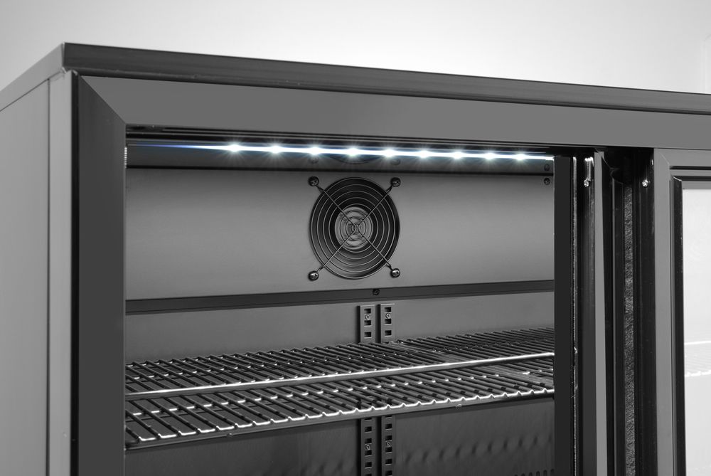 Arktic Bar-Kühlschrank 2 Schiebetüren 158 l – Schwarz, pulverbeschichtet
