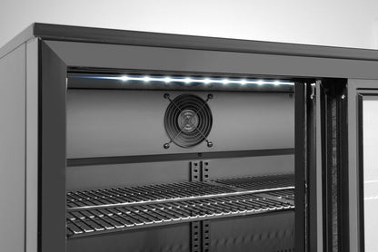 Arktic Bar-Kühlschrank 2 Schiebetüren 158 l – Schwarz, pulverbeschichtet