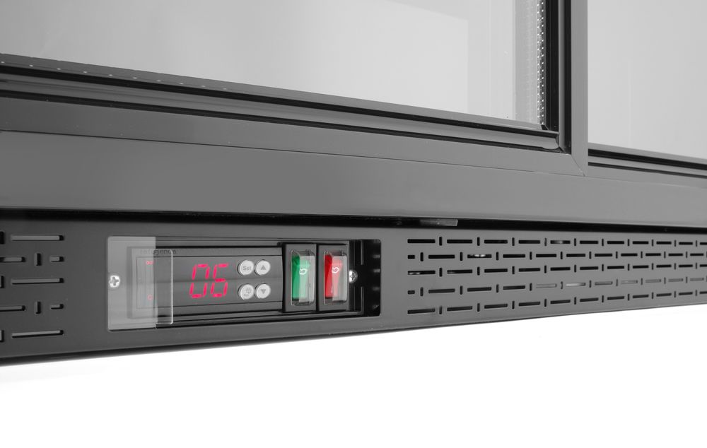 Arktic Bar-Kühlschrank 2 Schiebetüren 158 l – Schwarz, pulverbeschichtet