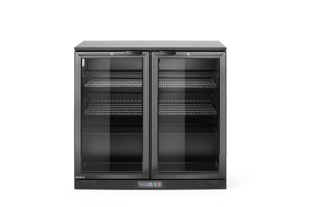 Arktic Bar-Kühlschrank 2-türig 158 l – Schwarz, pulverbeschichtet