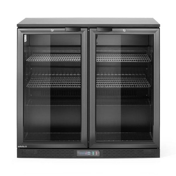 Arktic Bar-Kühlschrank 2-türig 158 l – Schwarz, pulverbeschichtet