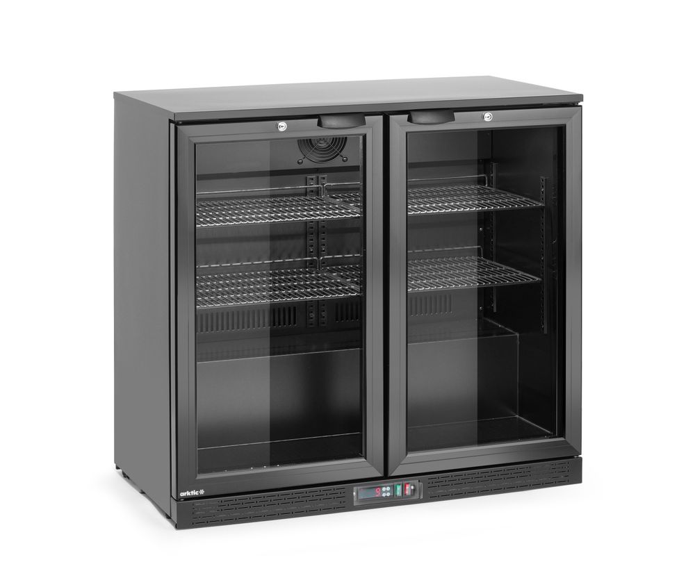 Arktic Bar-Kühlschrank 2-türig 158 l – Schwarz, pulverbeschichtet