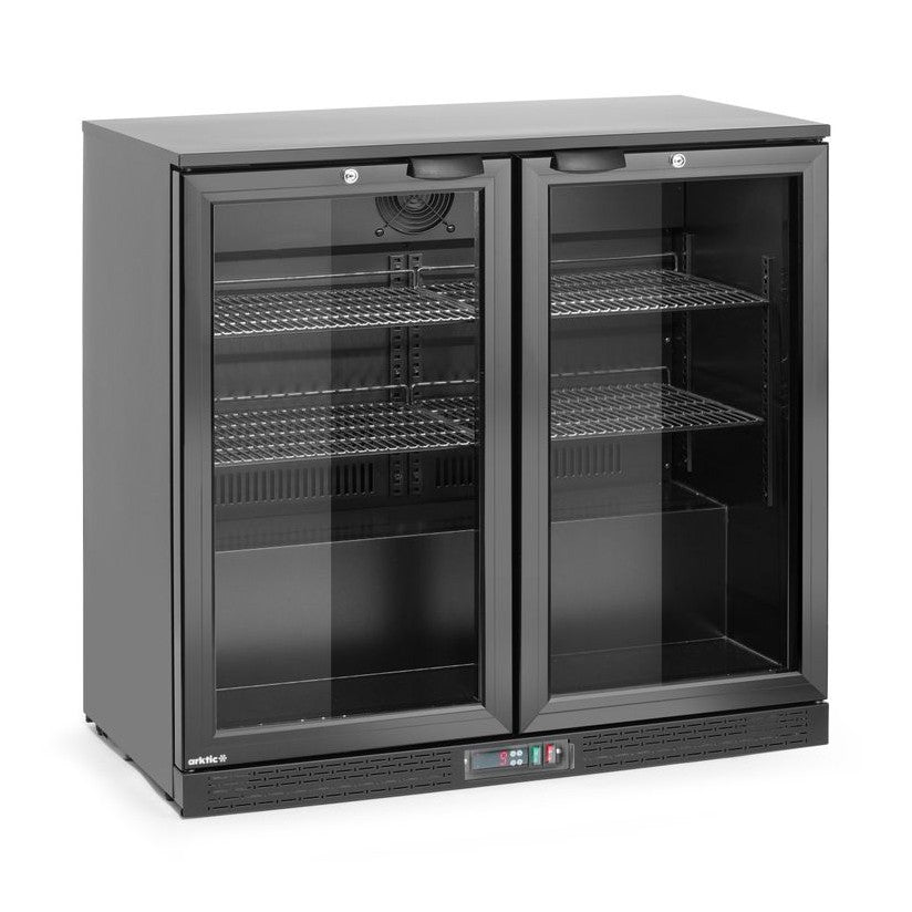 Arktic Bar-Kühlschrank 2-türig 158 l – Schwarz, pulverbeschichtet