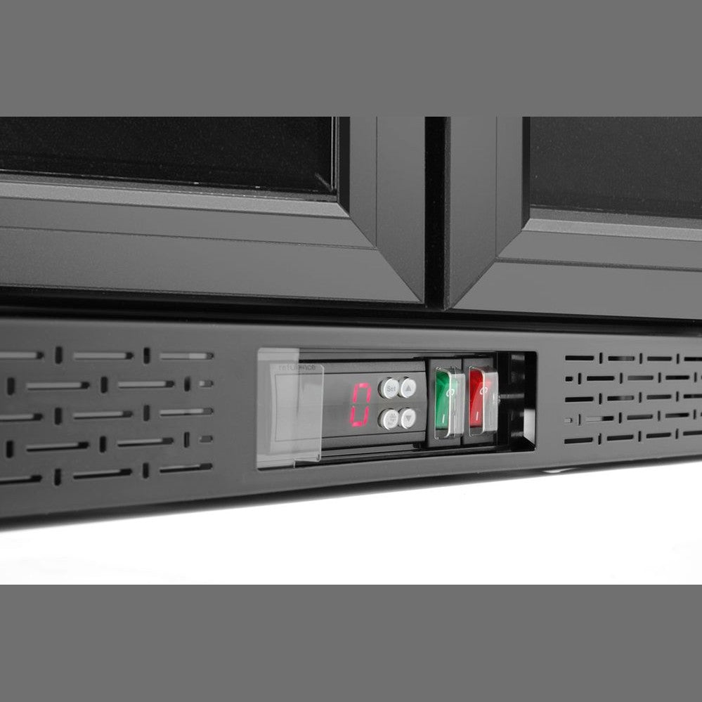Arktic Bar-Kühlschrank 2-türig 158 l – Schwarz, pulverbeschichtet
