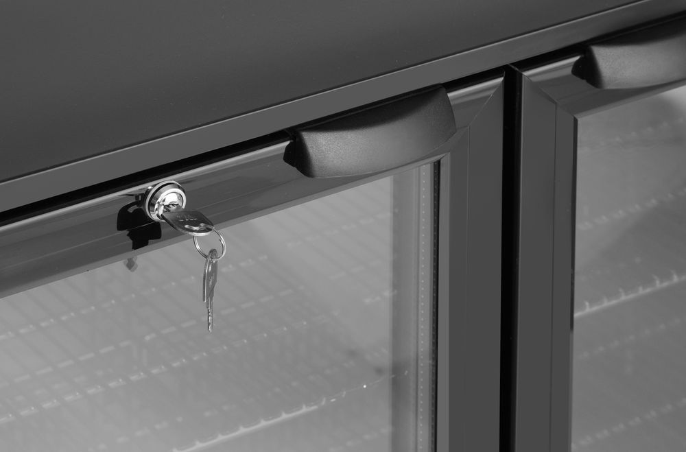 Arktic Bar-Kühlschrank 2-türig 158 l – Schwarz, pulverbeschichtet