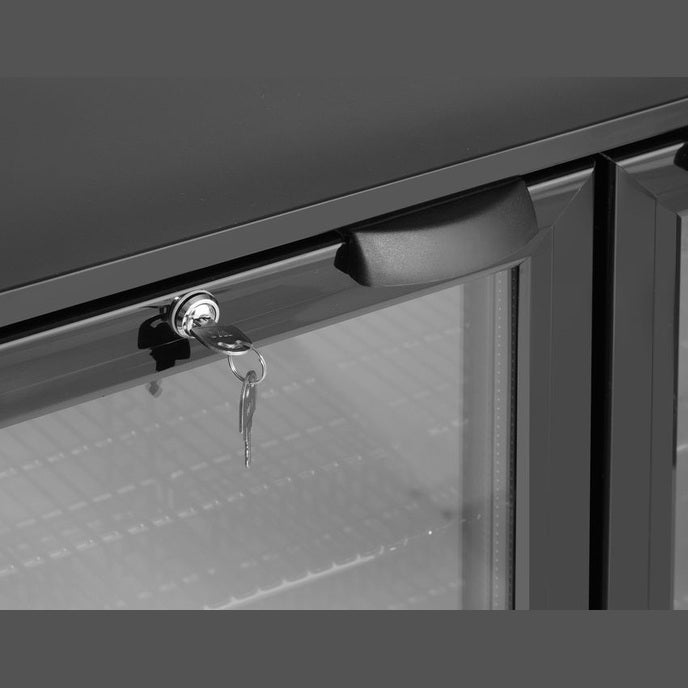 Arktic Bar-Kühlschrank 2-türig 158 l – Schwarz, pulverbeschichtet