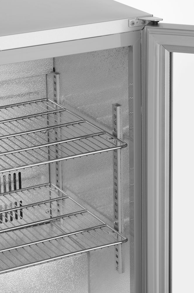 Arktic Bar-Kühlschrank 1-türig 75 l – Silber, Alu-Innenraum