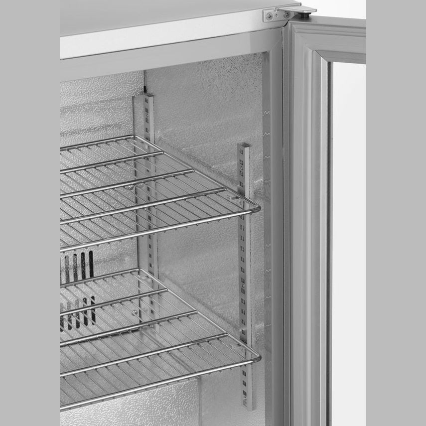 Arktic Bar-Kühlschrank 1-türig 75 l – Silber, Alu-Innenraum