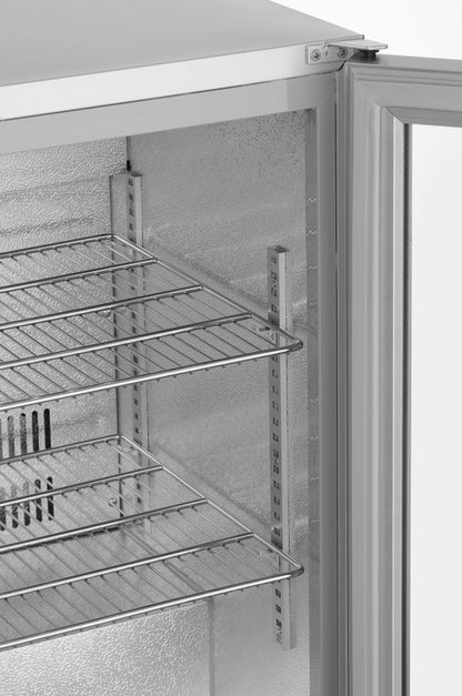 Arktic Bar-Kühlschrank 1-türig 75 l – Silber, Alu-Innenraum